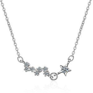 SILVER PLATED "STARS" CUBIC ZIRCONIA NECKLACE